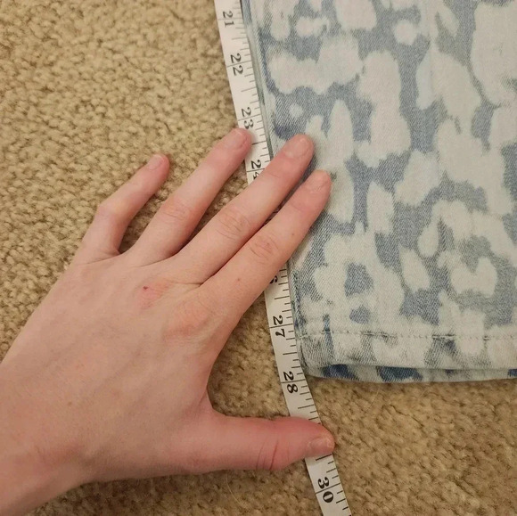 Current Elliot Inky Leopard Blue High Waist Stiletto Jeans Size 29 #F165 - Picture 2 of 6